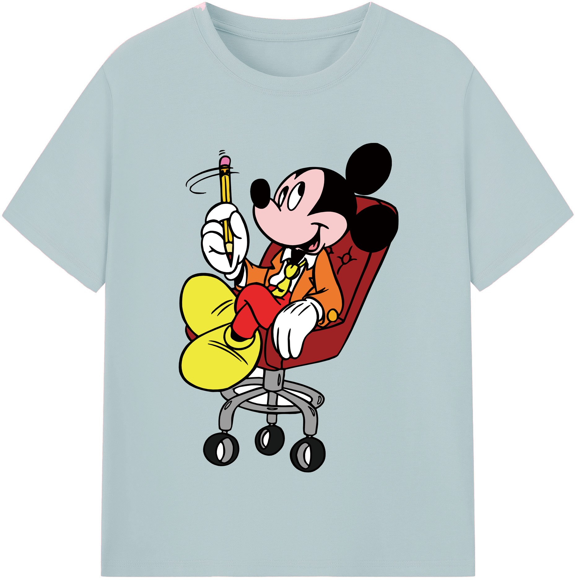 （画像用） ミッキーマウス Mickey Mouse 綿100％半袖Tシャツ（フロントプリント）
